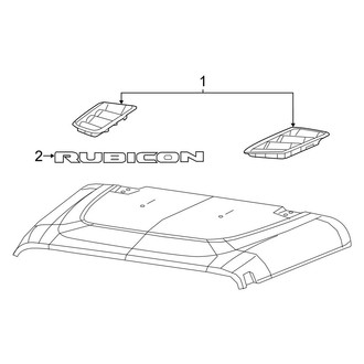 Jeep OE - Hood - Exterior Trim (Dual Air Vents), (Launch Edition / Rubicon)