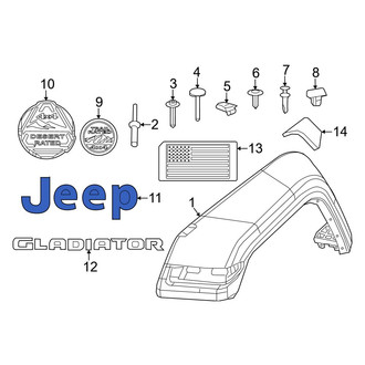 Jeep OE - Front Fender Emblem