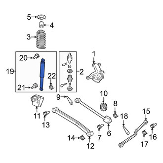Jeep OE - Front Right Suspension Shock Absorber