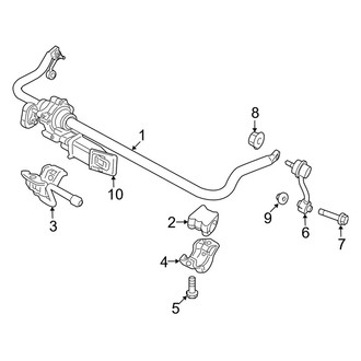 Jeep OE - Front Suspension - Stabilizer Bar & Components (With Electric Disconnect), (Rubicon)