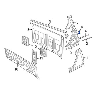 Jeep OE - Rear Left Inner Body C-Pillar Baffle Plate