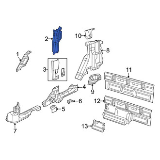Jeep OE - Left Upper Inner Door Pillar Post Trim Set