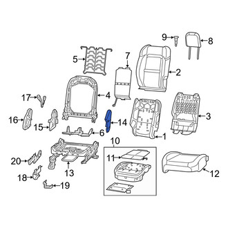 Jeep OE - Front Right Inner Seat Hinge Cover