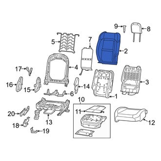 Jeep OE - Front Right Seat Back Cushion Cover