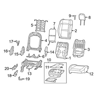 Jeep OE - Seats & Tracks - Front Seat Components (Passenger Seat Components)