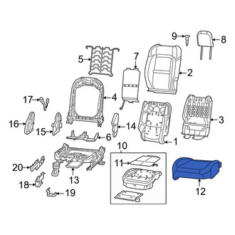 Jeep OE - Front Left Seat Cover