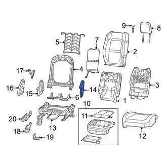 Jeep OE - Front Left Outer Seat Hinge Cover