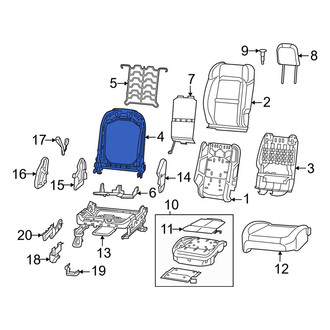 Jeep OE - Front Right Seat Back Frame