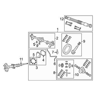 Jeep OE - Rear Suspension - Axle Housing (Dana 44 (Code DRE), W/O Wide Track)
