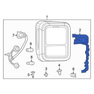 Jeep OE - Left Blind Spot Detection System Warning Sensor Bracket