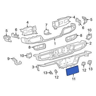 Jeep OE - Rear License Plate Bracket