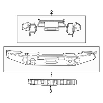 Jeep OE - Front Bumper - Bumper & Components (Steel Bumper, With Winch)