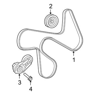 Jeep OE - Cooling - Belts & Pulleys (70th Anniversary / Rubicon / Sahara / Sport / Unlimited 70th Anniversary / Unlimited Rubicon / Unlimited Sahara / Unlimited Sport 3.8L)