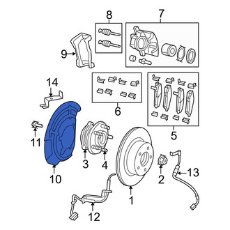 Jeep OE - Front Right Brake Dust Shield