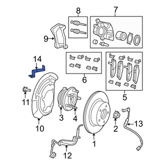 Jeep OE - Left ABS Wheel Speed Sensor Bracket