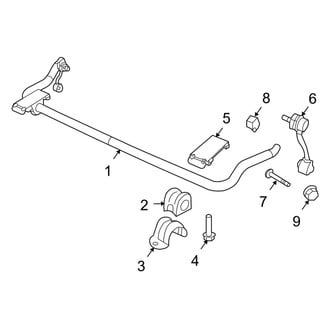 Jeep OE - Front Suspension - Stabilizer Bar & Components (W/O Electric Disconnect)