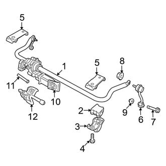 Jeep OE - Front Suspension - Stabilizer Bar & Components (With Electric Disconnect)