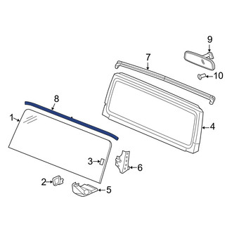 Jeep OE - Front Lower Windshield Frame Weatherstrip Seal