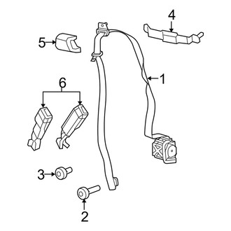 Jeep OE - Restraint Systems - Front Seat Belts (Rubicon / Sahara / Sport)