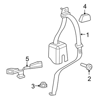Jeep OE - Restraint Systems - Rear Seat Belts (Rubicon / Sahara / Sport)