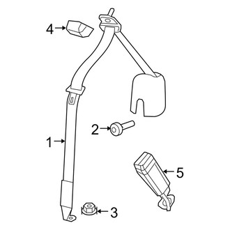 Jeep OE - Restraint Systems - Rear Seat Belts (Unlimited Rubicon / Unlimited Sahara / Unlimited Sport)