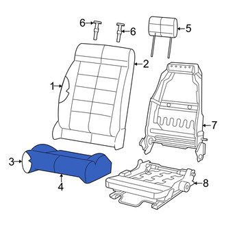 Jeep OE - Front Left Seat Cover