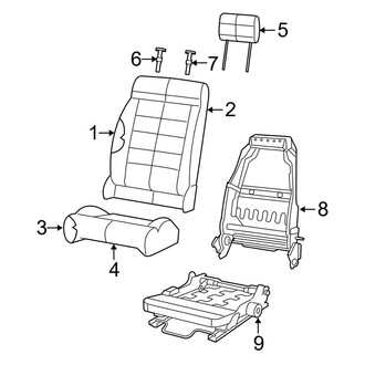 Jeep OE - Seats & Tracks - Front Seat Components (Premium Cloth (E5))