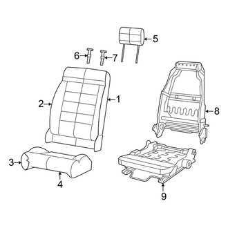Jeep OE - Seats & Tracks - Front Seat Components (Leather (AL))