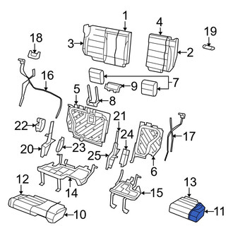 Jeep OE - Rear Left Seat Cushion Foam
