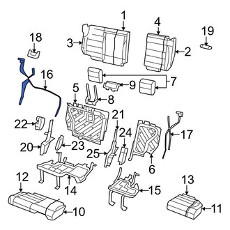 Jeep OE - Rear Right Outer Folding Seat Release Cable