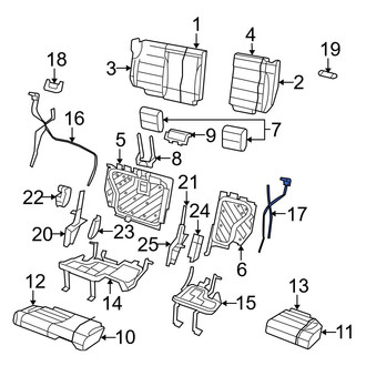 Jeep OE - Rear Inner Folding Seat Release Cable