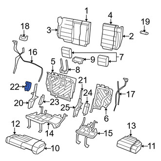 Jeep OE - Rear Left Seat Latch Cover