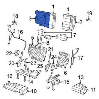 Jeep OE - Rear Right Seat Back Cushion Cover