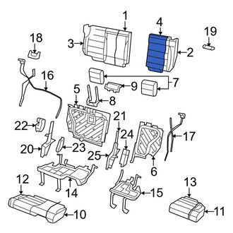 Jeep OE - Rear Left Seat Back Cushion Cover