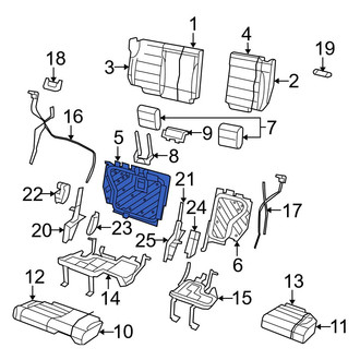 Jeep OE - Rear Right Seat Back Frame