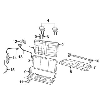 Jeep OE - Seats & Tracks - Rear Seat Components (Bench Seat)