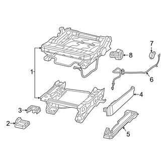Jeep OE - Seats & Tracks - Tracks & Components (Driver Side), (Rubicon / Sahara / Sport)