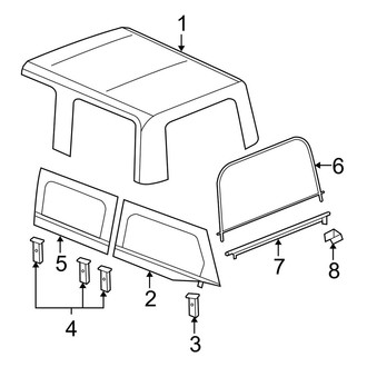 Jeep OE - Convertible/Soft Top - Cover & Components (Rubicon / Sahara / Sport)