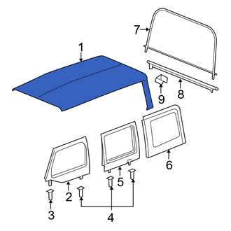 Jeep OE - Rear Convertible Top