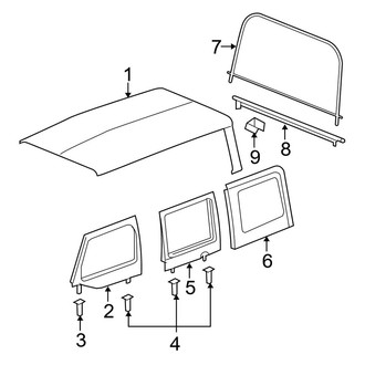 Jeep OE - Convertible/Soft Top - Cover & Components (Unlimited Rubicon / Unlimited Sahara / Unlimited Sport)