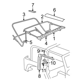 Jeep OE - Convertible/Soft Top - Frame & Components (Rubicon / Sahara / Sport)