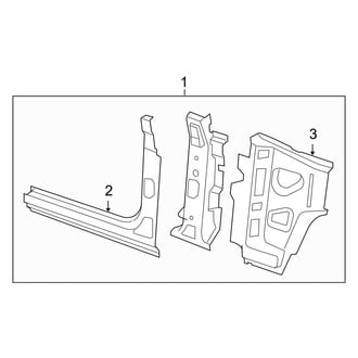 Jeep OE - Pillars, Rocker & Floor - Hinge Pillar (Rubicon / Sahara / Sport)
