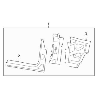 Jeep OE - Pillars, Rocker & Floor - Hinge Pillar (Unlimited Rubicon / Unlimited Sahara / Unlimited Sport)