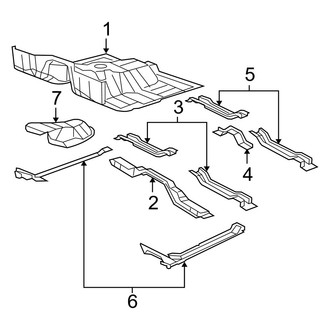 Jeep OE - Pillars, Rocker & Floor - Floor (Unlimited 75th Anniversary / Unlimited Rubicon / Unlimited Sahara / Unlimited Sport / Unlimited Sport S)