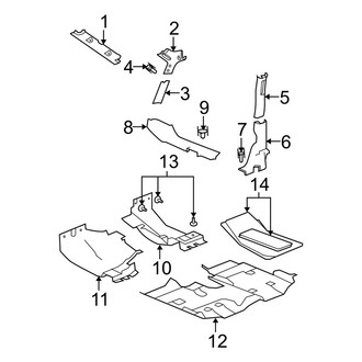 Jeep OE - Pillars, Rocker & Floor - Interior Trim (Rubicon / Sahara / Sport)