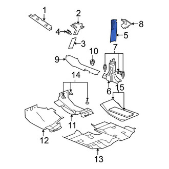 Jeep OE - Right Upper Door Pillar Post Trim Set