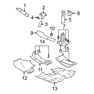 Jeep OE - Pillars, Rocker & Floor - Interior Trim (Unlimited Rubicon / Unlimited Sahara / Unlimited Sport)