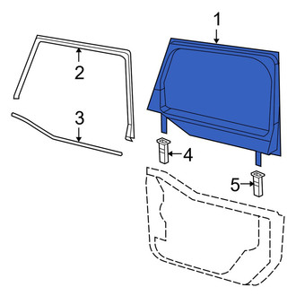 Jeep OE - Center Right Door Glass