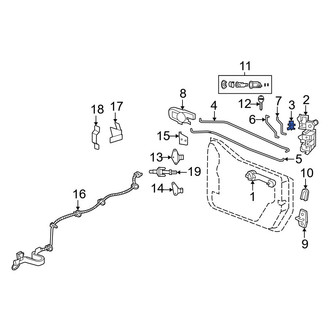 Jeep OE - Front Left Door Latch Bracket