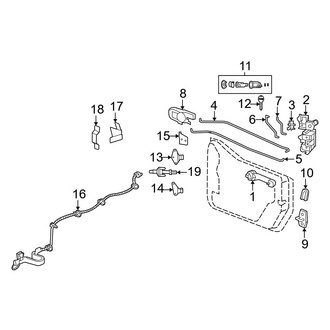 Jeep OE - Front Door - Lock & Hardware (Half Door)